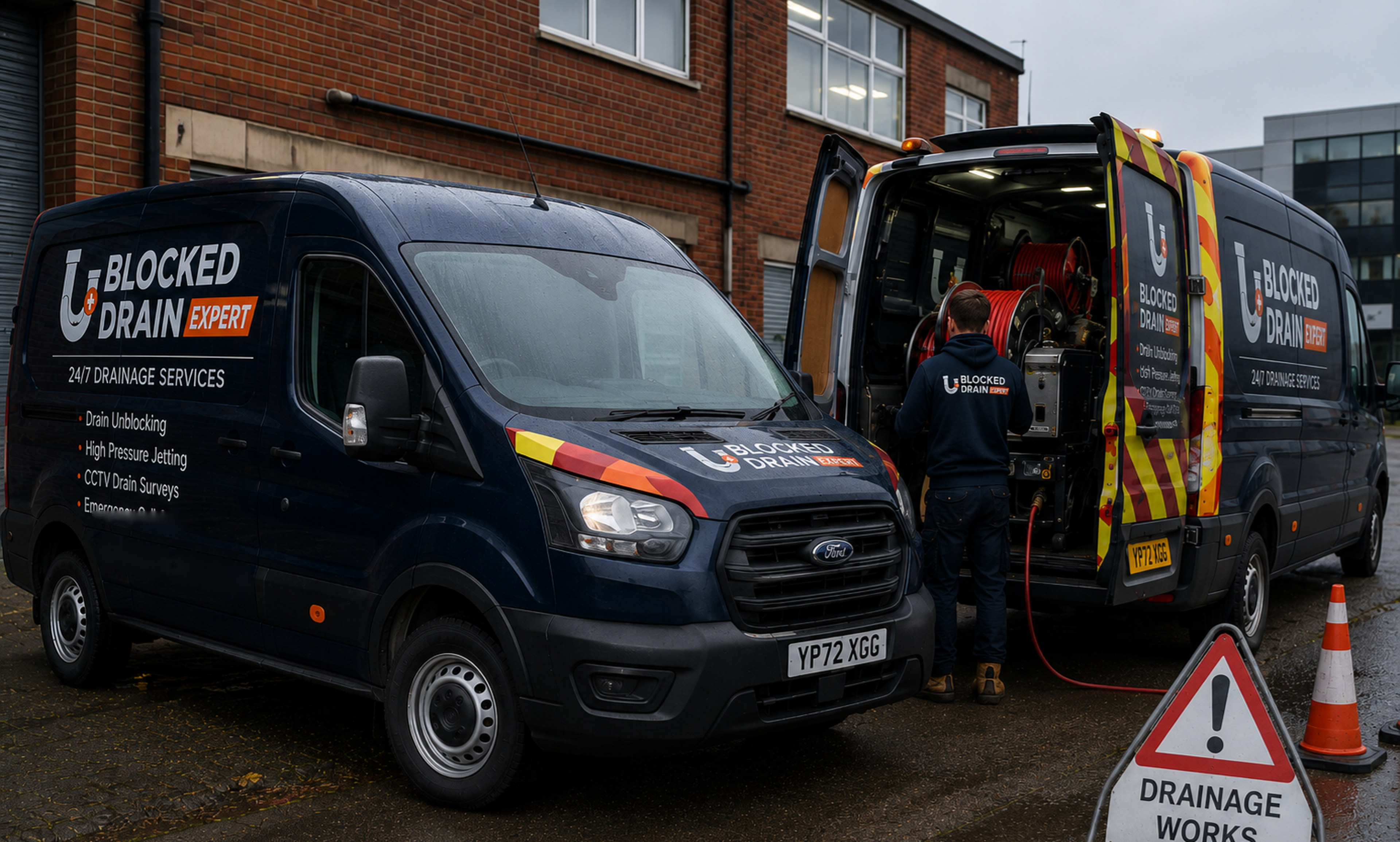 Blocked Drain Expert drainage vans and professional equipment